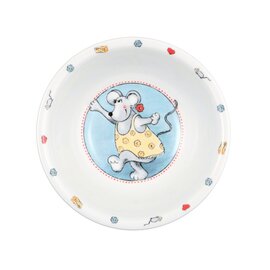 bowl porcelain multi-coloured Decor "mice"  Ø 160 mm product photo