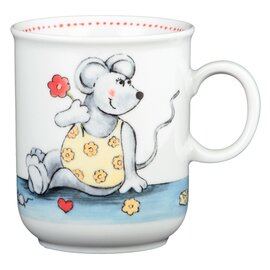 mug with handle 250 ml porcelain multi-coloured Decor "mice" product photo