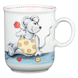 mug with handle 250 ml porcelain multi-coloured Decor "mice" product photo
