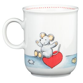 mug with handle 250 ml porcelain multi-coloured Decor "mice" product photo  S