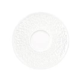 combi saucer NORI Ø 166 mm | porcelain white with relief wide product photo