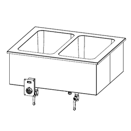 built-in bain-marie 3112/2 with 2 basins suitable for 2 x GN 1/1 - 200 mm | 2000 watts 230 volts product photo  S