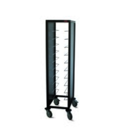 tray trolley RTW 106 black with u-profile lining  | 530 x 325 mm  H 1650 mm product photo