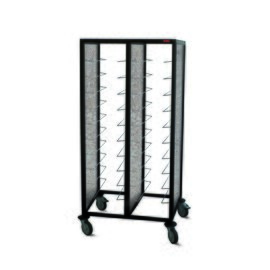 tray trolley RTW 206 black with u-profile lining  H 1650 mm product photo