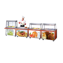 cold food serving station YOUNG-LINE 65004/UK orange | convection cooling product photo  S