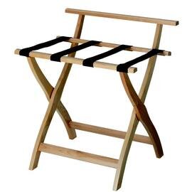 luggage rack ANDRIA black natural-coloured | 610 mm  x 510 mm rest height 550 mm | wall spacer product photo