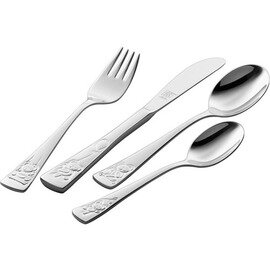 children's cutlery TEDDY 4-part stainless steel bear relief product photo