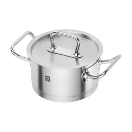 stewing pot with lid PRO S 1.5 ltr stainless steel | suitable for induction | base Ø 158 mm product photo