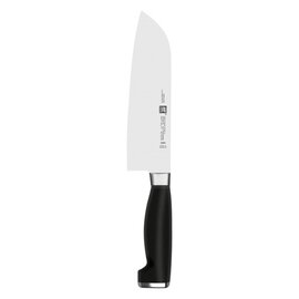 santoku FOUR STAR II straight blade smooth cut | black | blade length 18 cm product photo