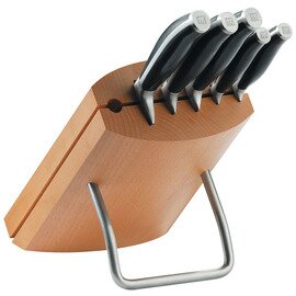 knife block wood with 5 knives  L 250 mm  H 315 mm product photo