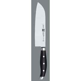 santoku CERMAX straight blade smooth cut  | riveted | black | blade length 18 cm product photo