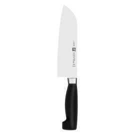 santoku FOUR STAR straight blade smooth cut | black | blade length 18 cm product photo