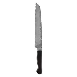 Bread knife, Damascus series, Damascus steel, Handle: Full grain, Grenadill ebony, Size: 8 '', 200 mm product photo