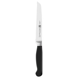 universal knife PURE ice-hardened smooth cut | black | blade length 13 cm product photo