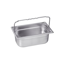 GN container GN 1/4  x 65 mm GN-B 1/4-65 stainless steel 0.8 mm | bow-type handles product photo
