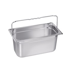 GN container GN 1/3  x 65 mm GN-B 1/3-65 stainless steel 0.8 mm | bow-type handles product photo