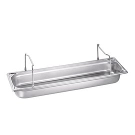 GN container GN 2/4  x 65 mm GN-B 2/4-65 stainless steel 0.8 mm | bow-type handles product photo