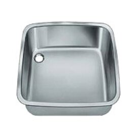 kitchen sink E 6 x 5 x 2.5 stainless steel 600 x 500 x 250 mm | outlet type on the left product photo