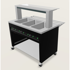 hot counter BASIC LINE W-3 | graphite Black 400 volts with illumination | suitable for 3 x GN 1/1 product photo  S