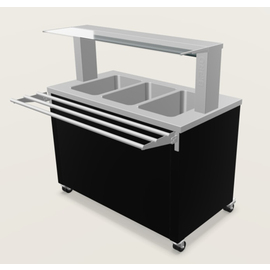 hot counter BASIC LINE W-3 | graphite Black 400 volts with illumination | suitable for 3 x GN 1/1 product photo  S