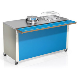 soup station BASIC LINE S-4 Design with plate dispenser | blue product photo