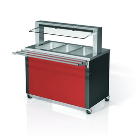 children's hot buffet W-3 Kids | suitable for 3 x GN 1/1 with sneeze guard | red product photo