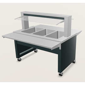 children's hot buffet W-3 Kids grey suitable for 3 x GN 1/1 with sneeze guard product photo