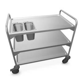 Mobile clearing station MCS 10 x 6-3 with cutout for waste bin H 950 mm product photo  S