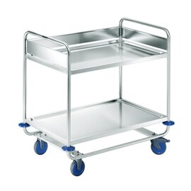 clearing trolley ARW 10 x 6-2 | 2 shelves | 2 fixed castors|2 swivel castors plastic product photo