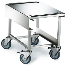 serving trolley ROLA13 4 swivel castors galvanized steel 2 braked castors 592 mm  x 425 mm  H 535 mm product photo