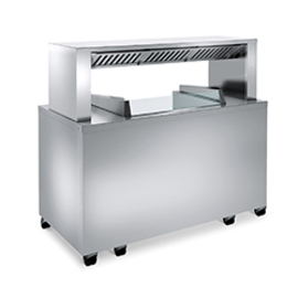 mobile frontcooking station BLANCO COOK classic 2.1 suitable for 2 table-top cooking units product photo