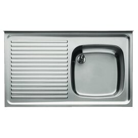 Sink Tops ES 12x6-4/3 RE with drainboard on the left 1 basin | 400 x 400 x 300 mm L 1200 mm W 600 mm product photo