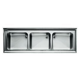 Sink Tops T 21x7 3 basins | 600 x 500 x 250 mm L 2100 mm W 700 mm product photo