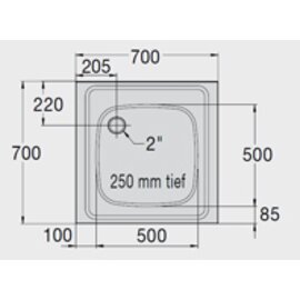 kitchen sink cover|sink AB 7x7 1 basin | 500 x 500 x 250 mm L 700 mm W 700 mm product photo