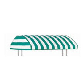 WS3WM3_2_4 Stoff-Baldachin für MIKADO Warmbuffet-Wagen WS-3 u. WM-3: Maße: 1156 x 1250 mm, grün-weiß product photo