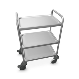 serving trolley SW 6 x 4-3 | 3 shelves L 700 mm W 500 mm H 950 mm | 4 swivel castors air identical product photo