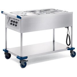 food serving trolley SAW 3 heatable | sneeze guard with pass-through product photo