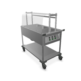 food serving trolley SAW 3 heatable | sneeze guard product photo