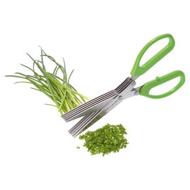 herb scissors with 5 blades  L 200 mm  • handle colour green product photo