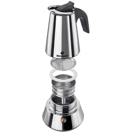 espresso maker Brasilia Plus for 6 cups stainless steel | suitable for induction product photo  S
