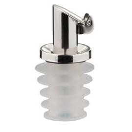 Stainless steel caster with silicone cork transparent, with metal clipper, small disc, 1 piece product photo
