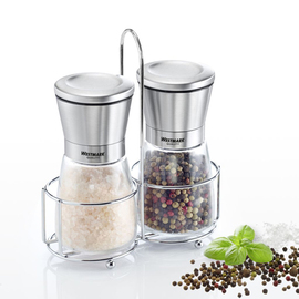 pepper mill set 2 x 190 ml | grinder made of ceramics | degree of grinding continuously adjustable product photo