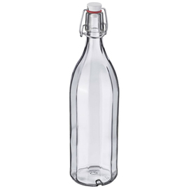 clip lock bottle 1000 ml glass multi-edged H 310 mm product photo