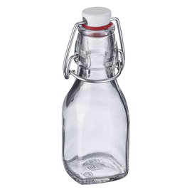 clip lock bottle 125 ml glass square H 150 mm product photo