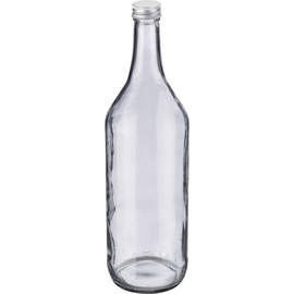 straight neck bottle 1000 ml glass with screw cap product photo