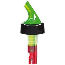 CLEARANCE | Dispensing spout AUTO-POUR 5 cl, plastic cork, transparent / green, ring black product photo