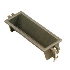 terrine mould with lid|seal aluminium triangular 800 g  L 280 mm  B 80 mm  H 70 mm product photo