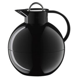 vacuum jug KUGEL 0.94 ltr black smooth vacuum -  tempered glass stainless steel screw cap product photo
