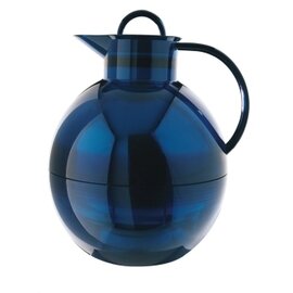 Vacuum jug ball Shiny, GV 0,94 L, approx. 7 cups, made of transparent plastic, with alfiDur-vacuum hard glass insert, azurblau product photo