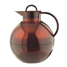 Vacuum jug ball Shiny, GV 0,94 L, approx. 7 cups, made of transparent plastic, with alfiDur-vacuum hard glass insert, cognac product photo